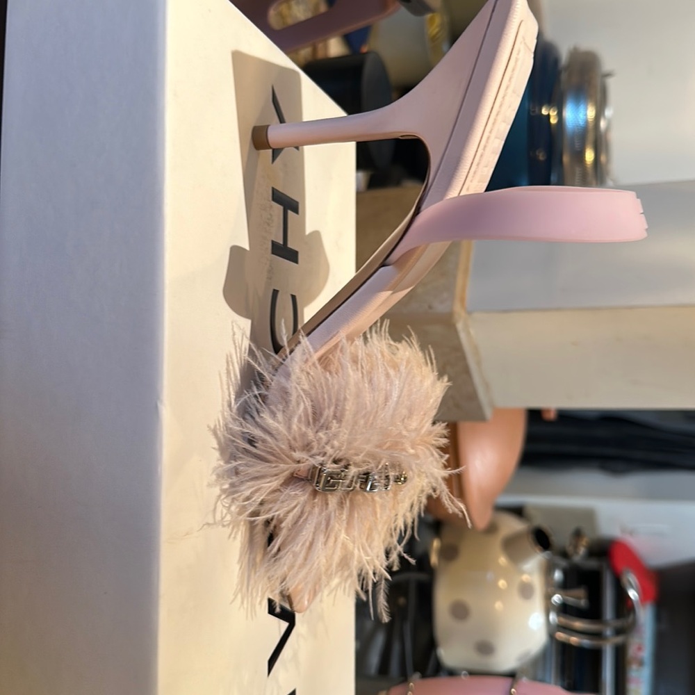 Givenchy lavender feather sandals